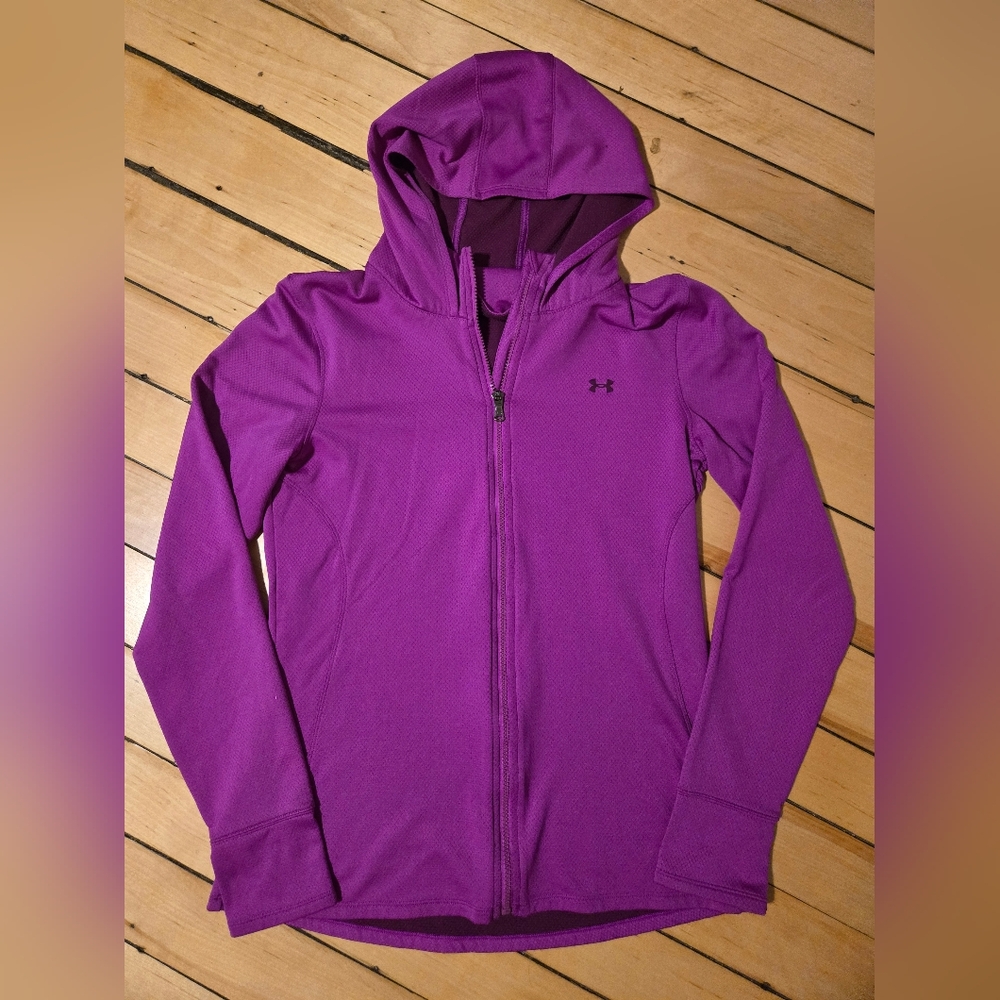 Under Armour Purple Full-Zip Hoodie, Large